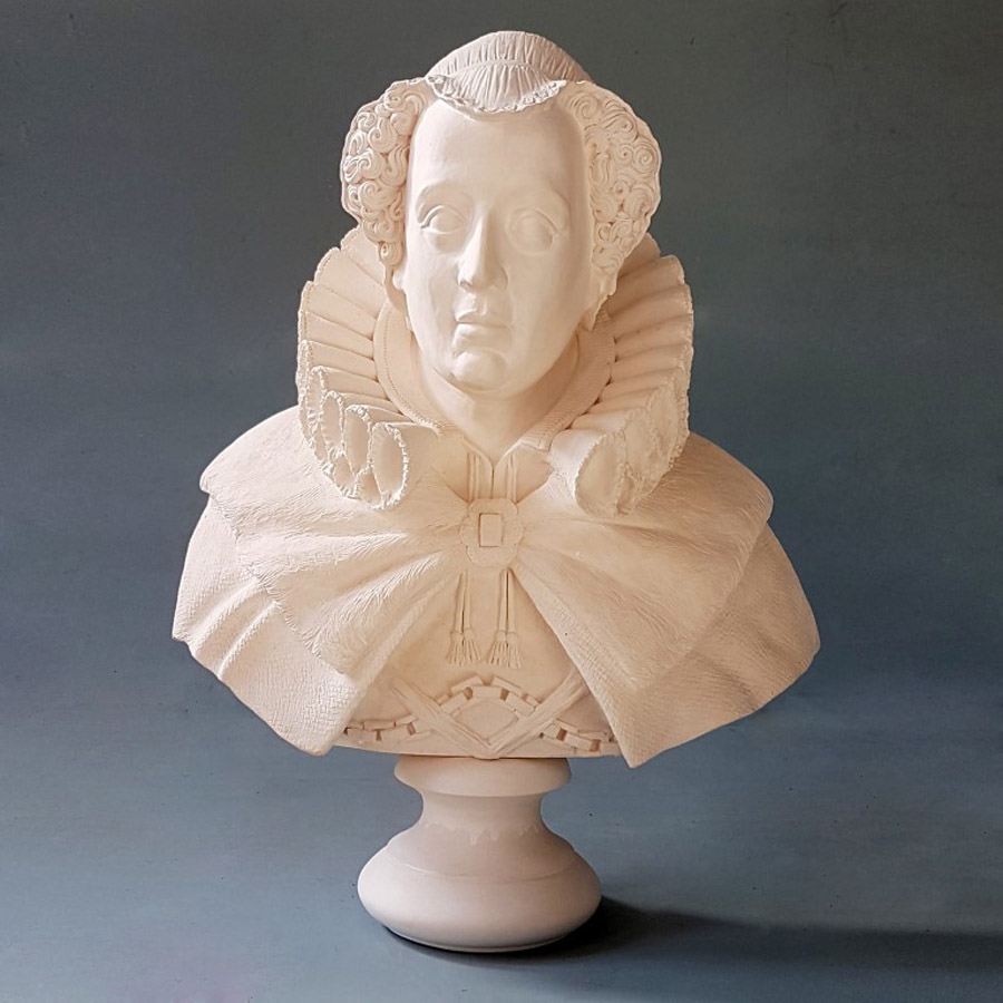 Purchase Mary Queen of Scots, Life Size Bust, hand made by The Modern Souvenir Company.
